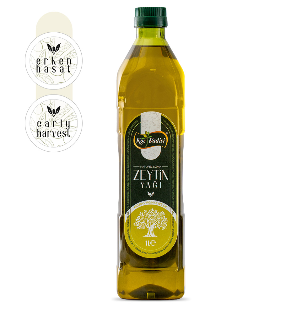 Koç Vadisi Premium Soğuk Sıkım Erken Hasat Sızma Zeytinyağı 1LT